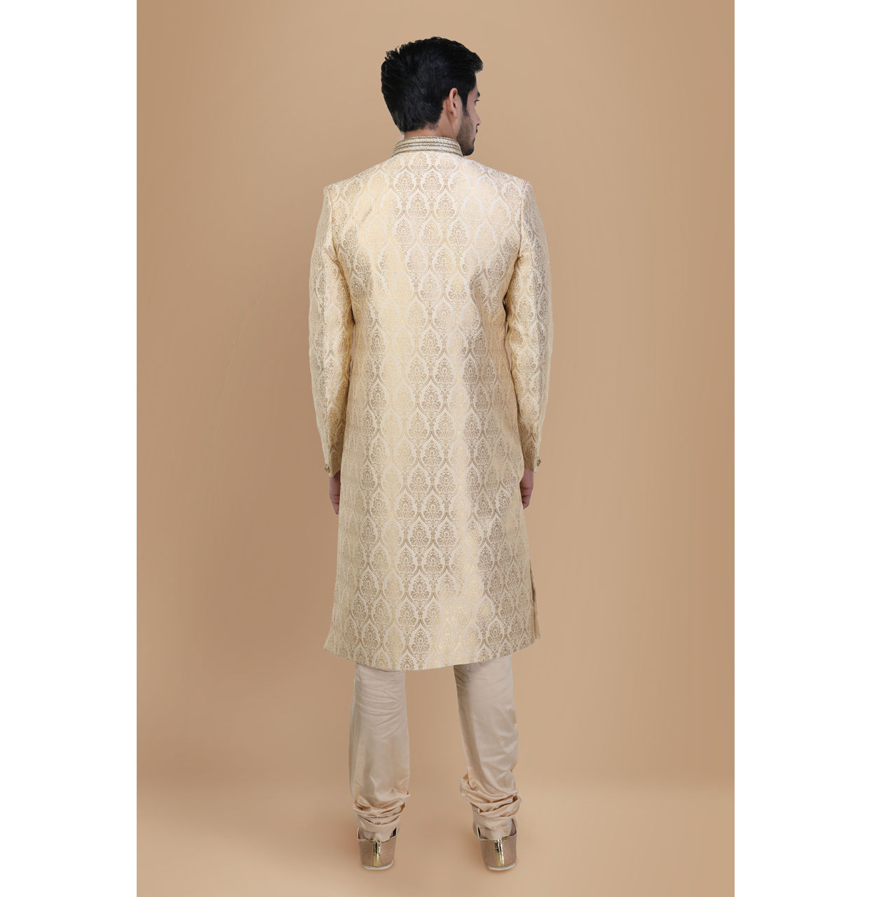Classic Light Colored Traditional Sherwani image number 4